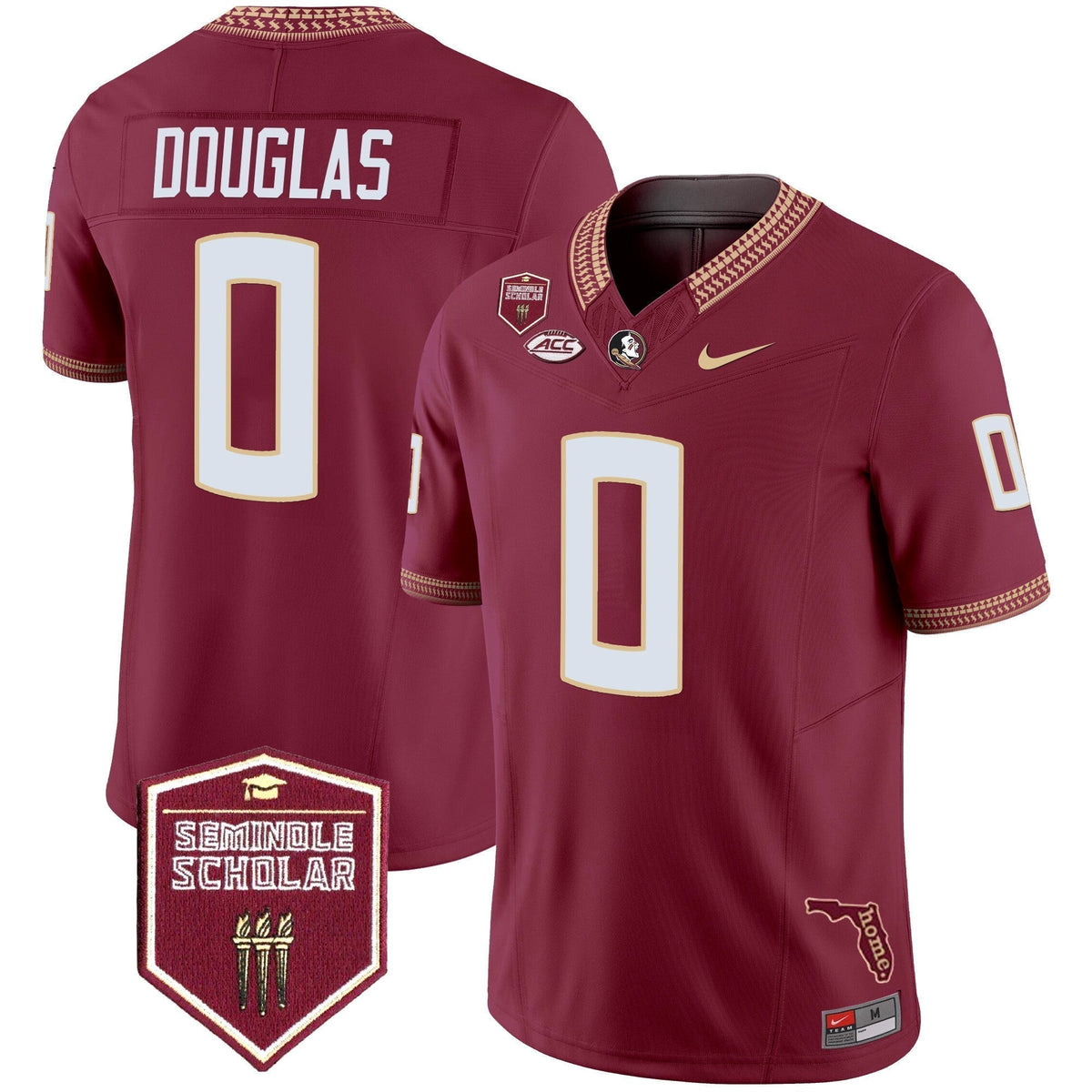 Men's Florida State Seminoles 2025 Seminole Scholar Patch Vapor Limited Jersey - All Stitched
