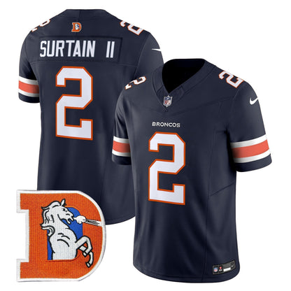 Men's Denver Broncos Throwback Vapor Limited Jersey V2 - All Stitched