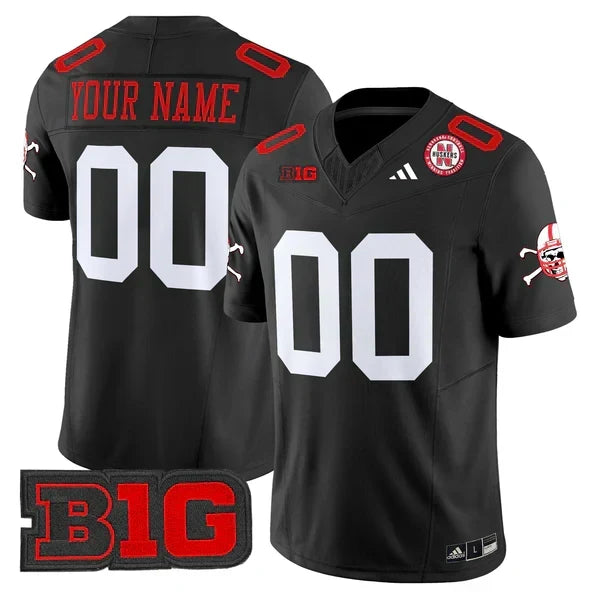 Custom Nebraska Football 2025 "Blackout" Jersey - Stitched