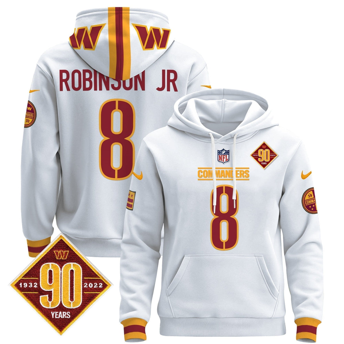 Men's Washington Commanders 2024 Pullover Hoodie - All Stitched