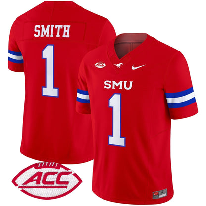 Men's SMU Mustangs 2024 Vapor Limited Jersey - All Stitched