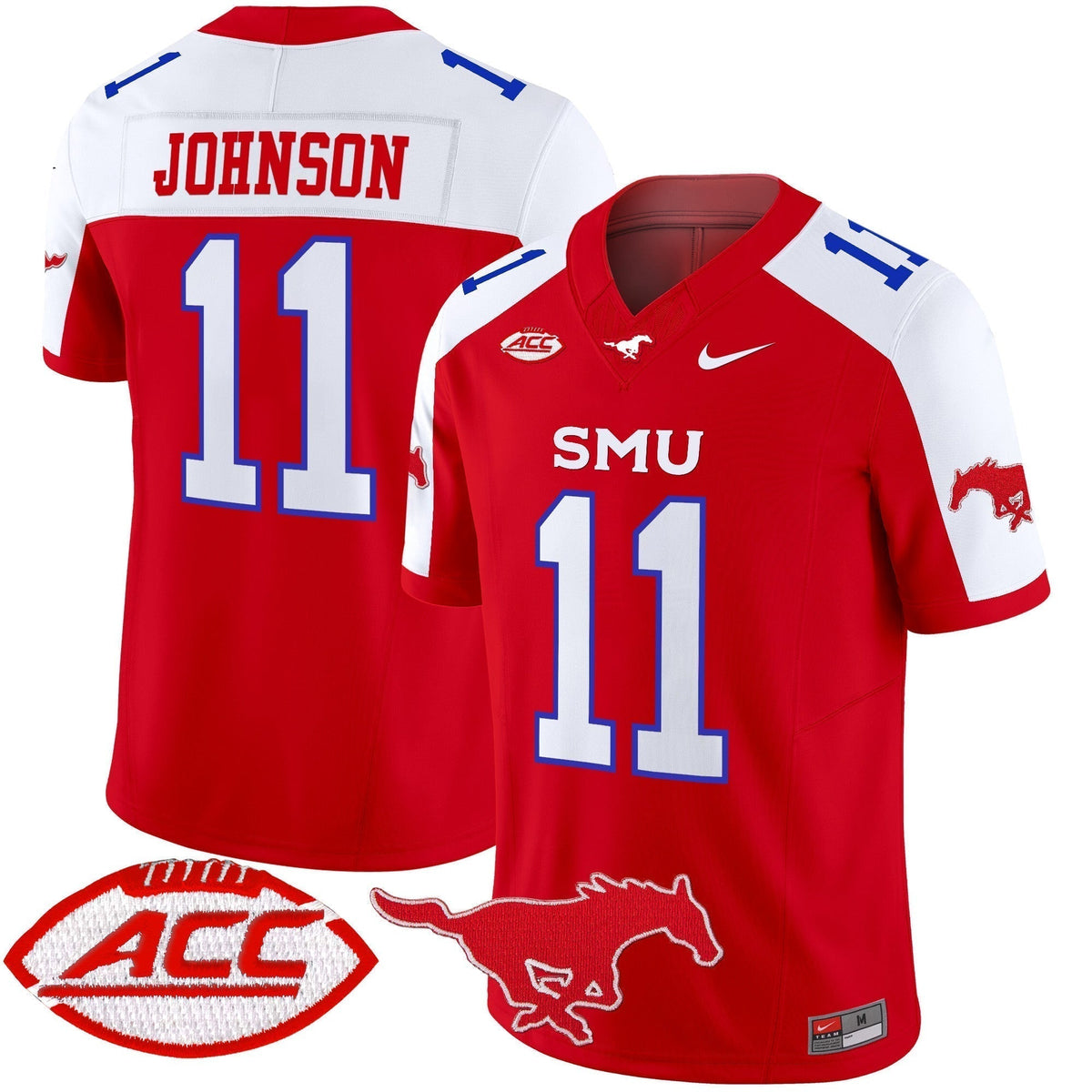 Men's SMU Mustangs 2024 Vapor Limited Jersey - All Stitched