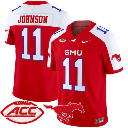 Men's SMU Mustangs 2024 Vapor Limited Jersey - All Stitched