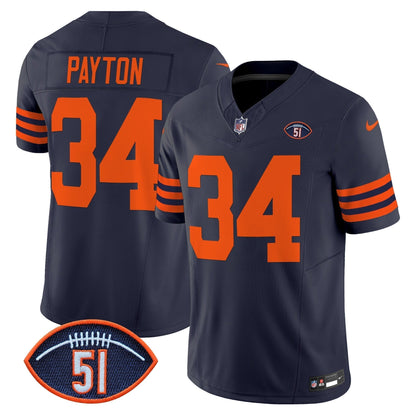 CHI Dick Butkus Patch Throwback Vapor Limited Jersey - All Stitched