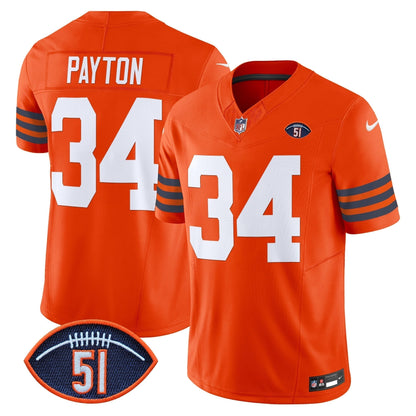 CHI Dick Butkus Patch Throwback Vapor Limited Jersey - All Stitched