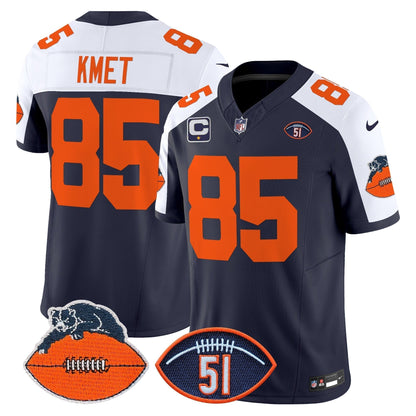 CHI Dick Butkus Patch Throwback Vapor Limited Jersey - All Stitched