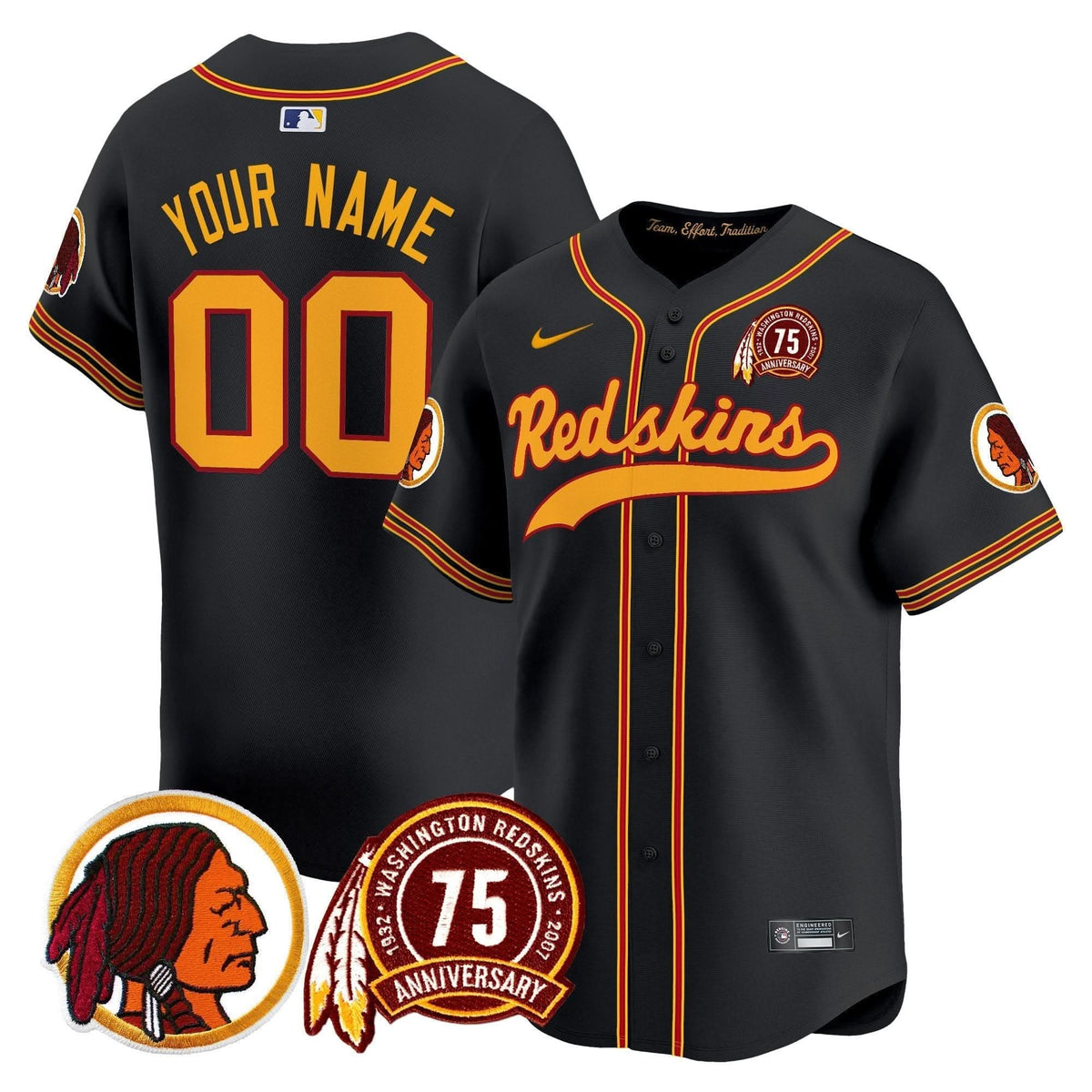 WR 75th Patch Throwback Vapor Premier Limited Custom Jersey - All Stitched