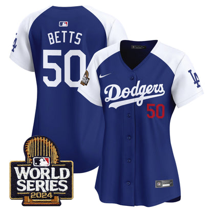 Women Dodgers 2024 World Series Vapor Premier Limited Jersey - Stitched