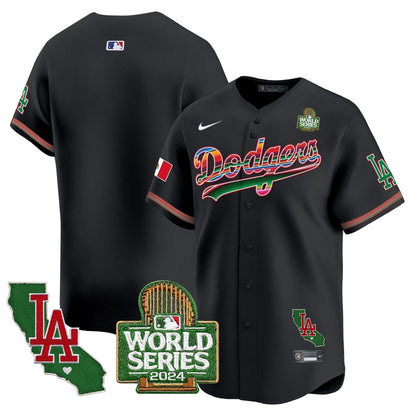 Dodgers Mexico 2024 World Series Vapor Premier Limited Jersey V2 - Stitched