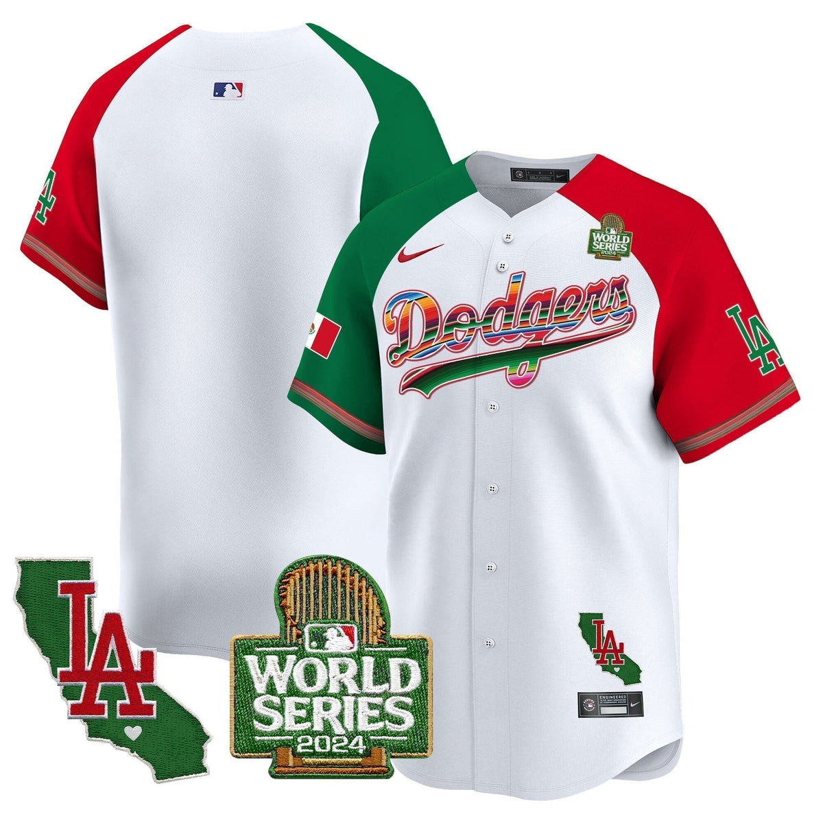 Dodgers Mexico 2024 World Series Vapor Premier Limited Jersey V2 - Stitched