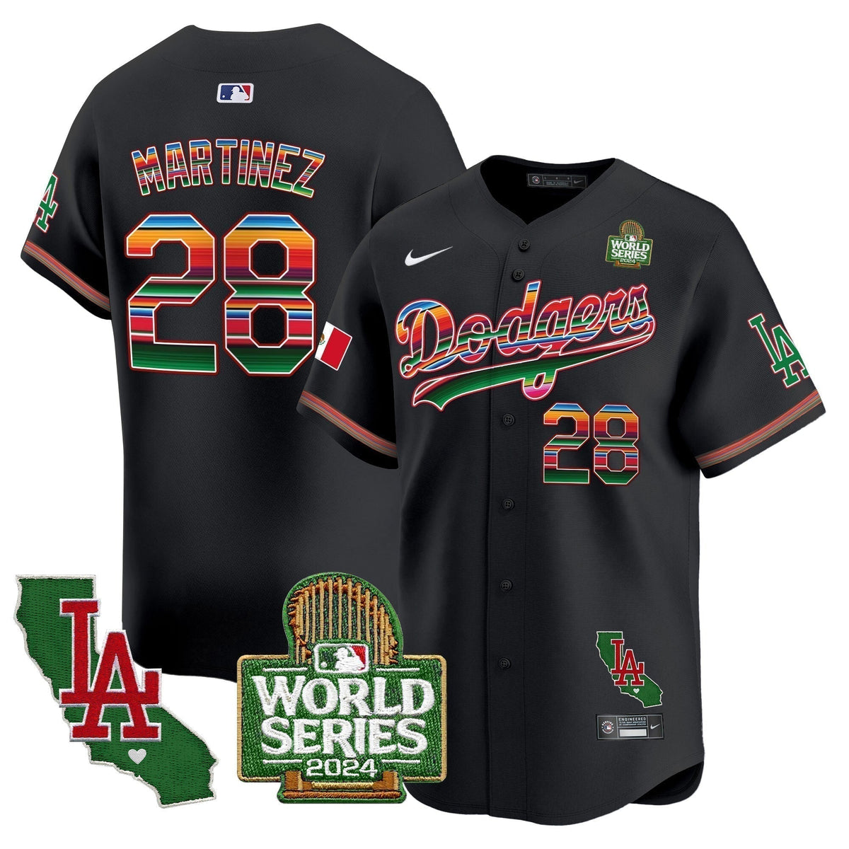 Dodgers Mexico 2024 World Series Vapor Premier Limited Jersey V2 - Stitched