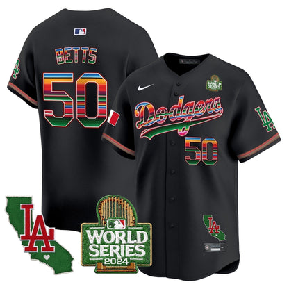 Dodgers Mexico 2024 World Series Vapor Premier Limited Jersey V2 - Stitched