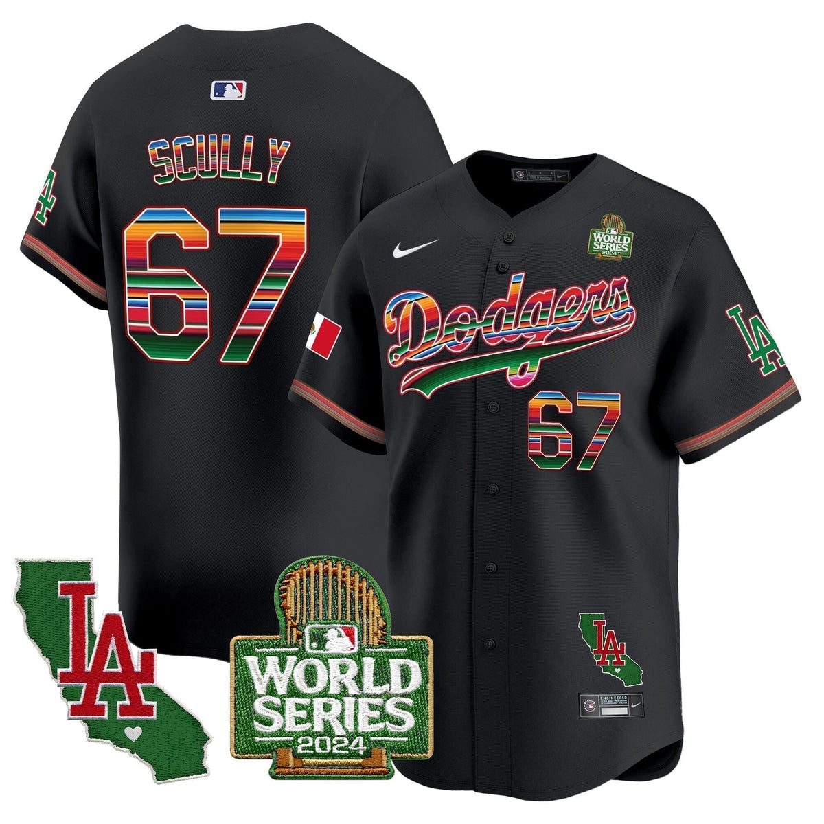Dodgers Mexico 2024 World Series Vapor Premier Limited Jersey V2 - Stitched