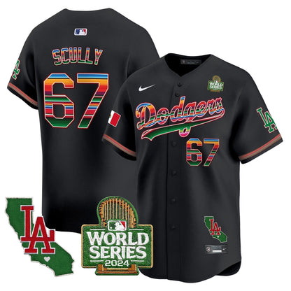 Dodgers Mexico 2024 World Series Vapor Premier Limited Jersey V2 - Stitched