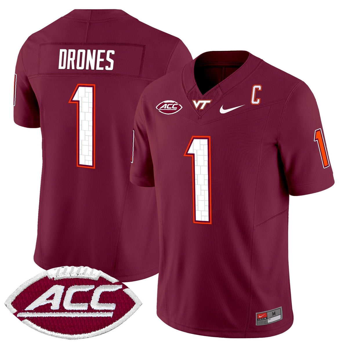 Men's Virginia Tech Hokies 2025 Vapor Limited Jersey - All Stitched