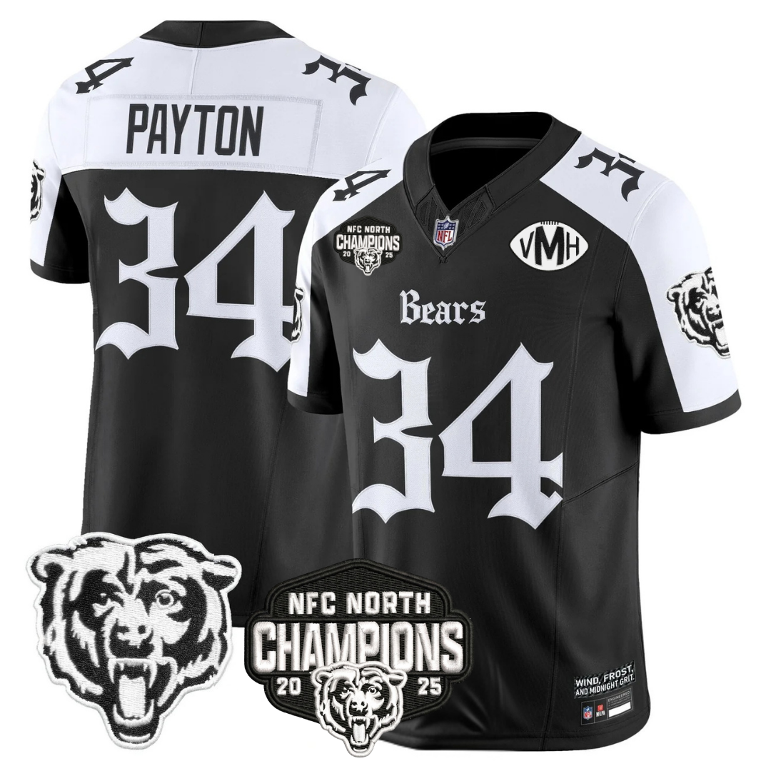 CHI 'Gothic Midway Legacy' NFC North Champions Patch Vapor Limited Jersey - Stitched