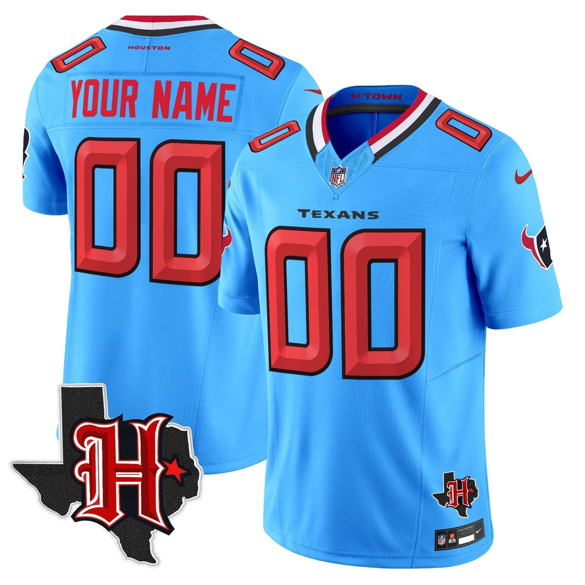 HOU 2024 Texas Patch Vapor Limited Custom Jersey V5 - Stitched