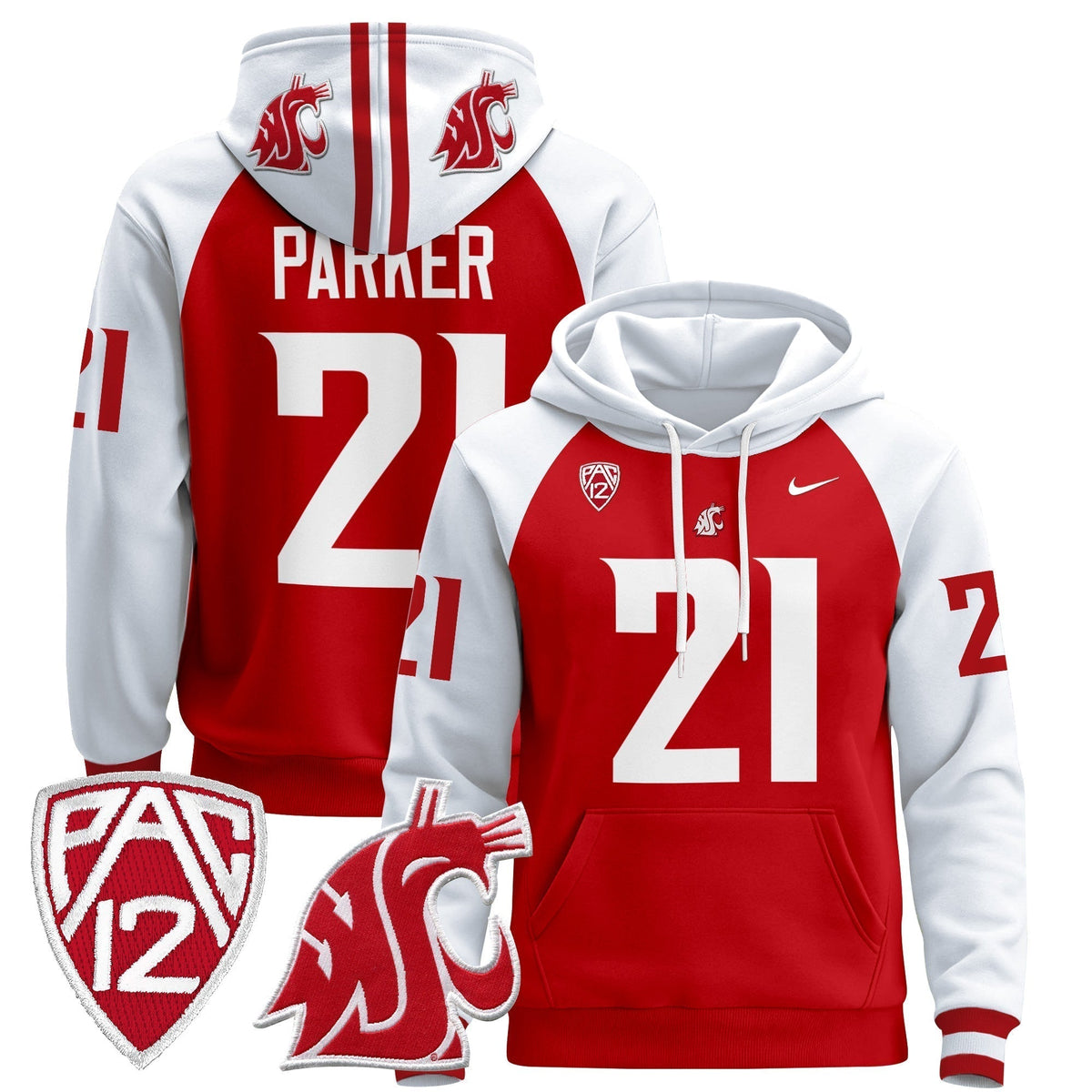 Men's Washington State Cougars 2024 Pullover Hoodie - All Stitched