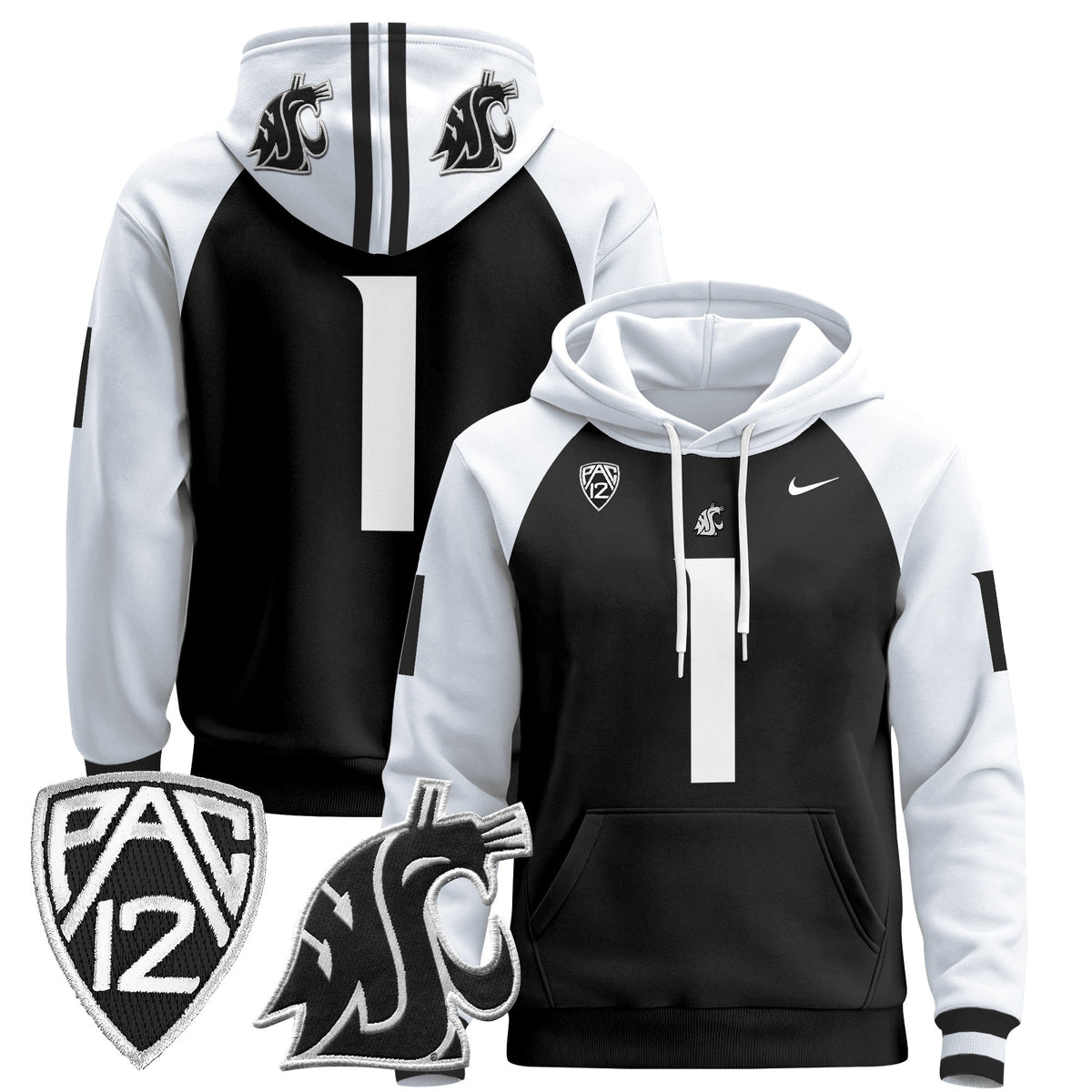 Men's Washington State Cougars 2024 Pullover Hoodie - All Stitched