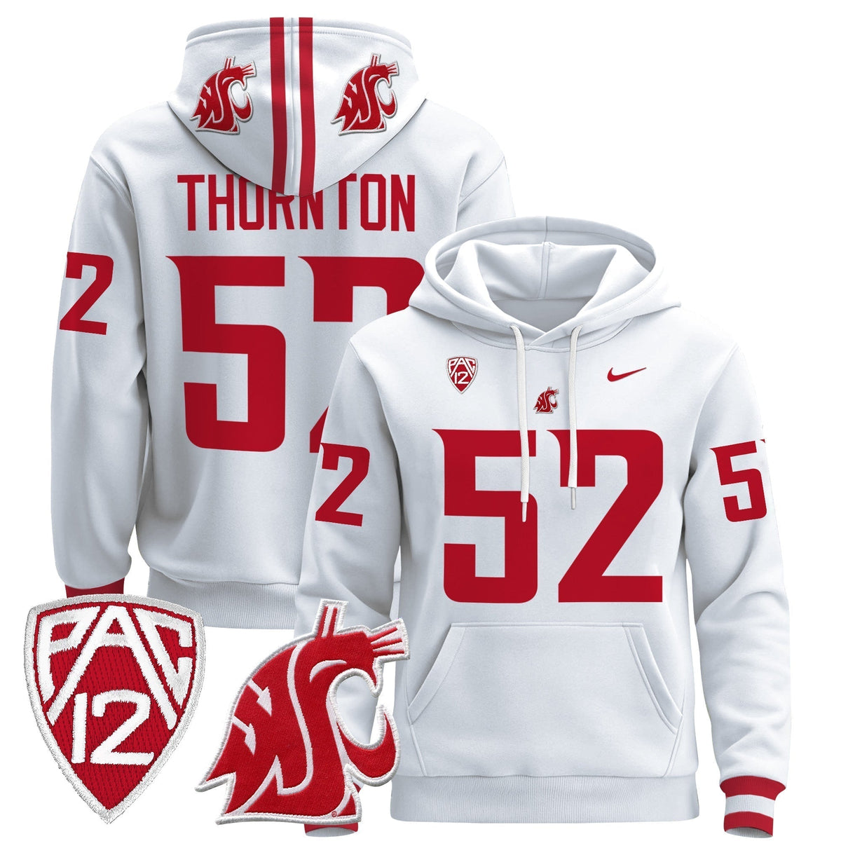 Men's Washington State Cougars 2024 Pullover Hoodie - All Stitched
