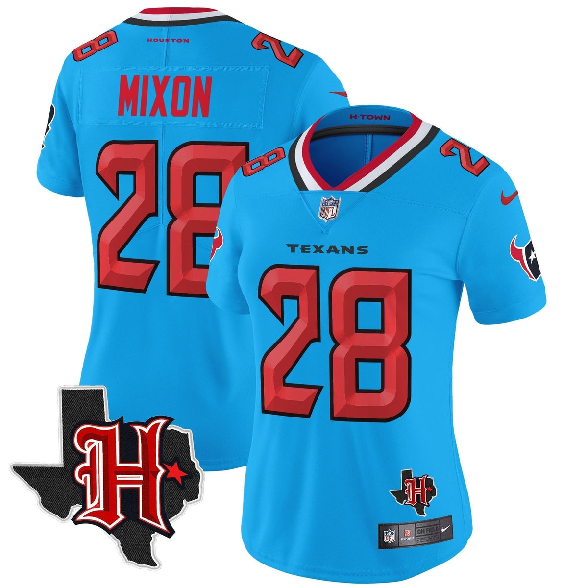 Women's HOU 2024 Texas Patch Vapor Limited Jersey V5 - Stitched