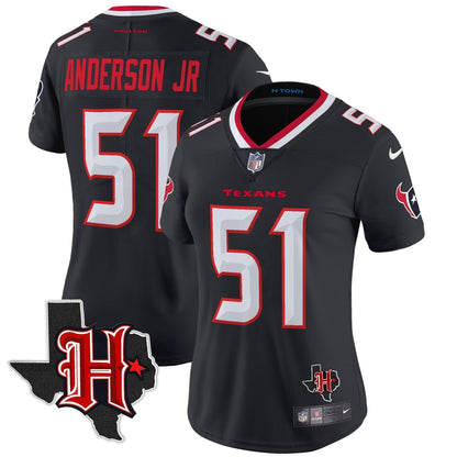Women's HOU 2024 Texas Patch Vapor Limited Jersey V5 - Stitched