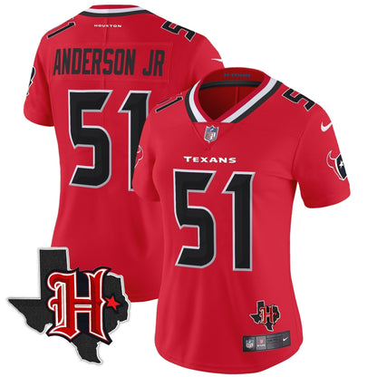 Women's HOU 2024 Texas Patch Vapor Limited Jersey V5 - Stitched