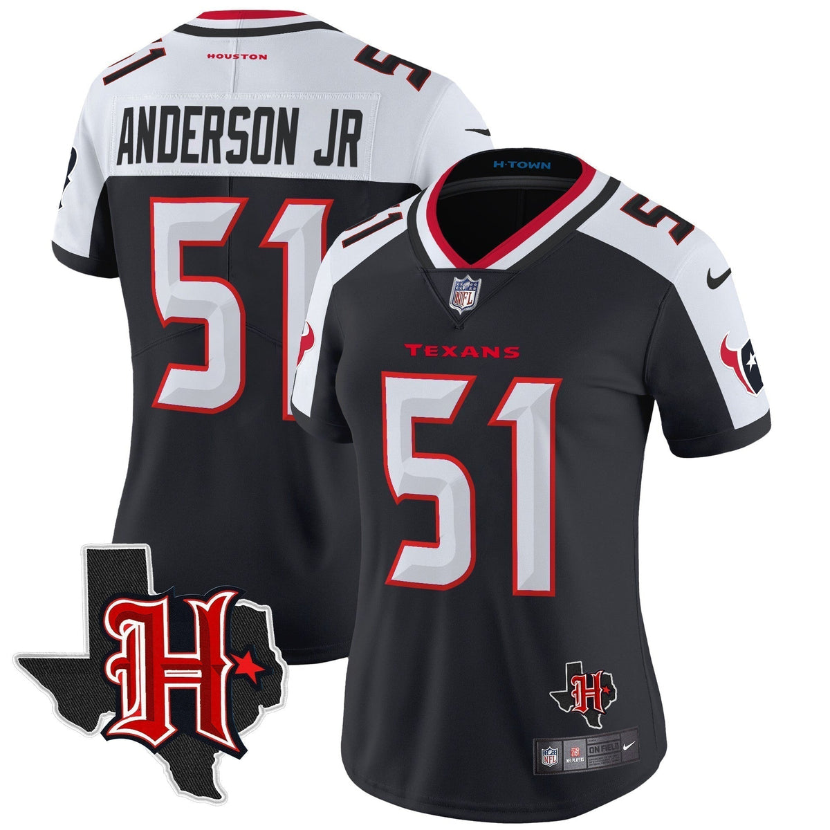 Women's HOU 2024 Texas Patch Vapor Limited Jersey V5 - Stitched