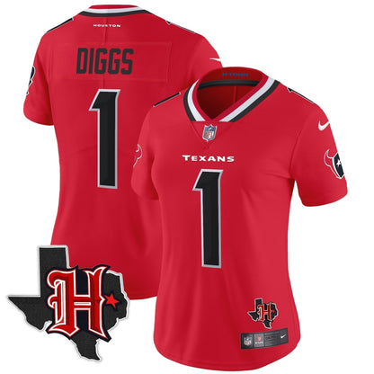 Women's HOU 2024 Texas Patch Vapor Limited Jersey V5 - Stitched