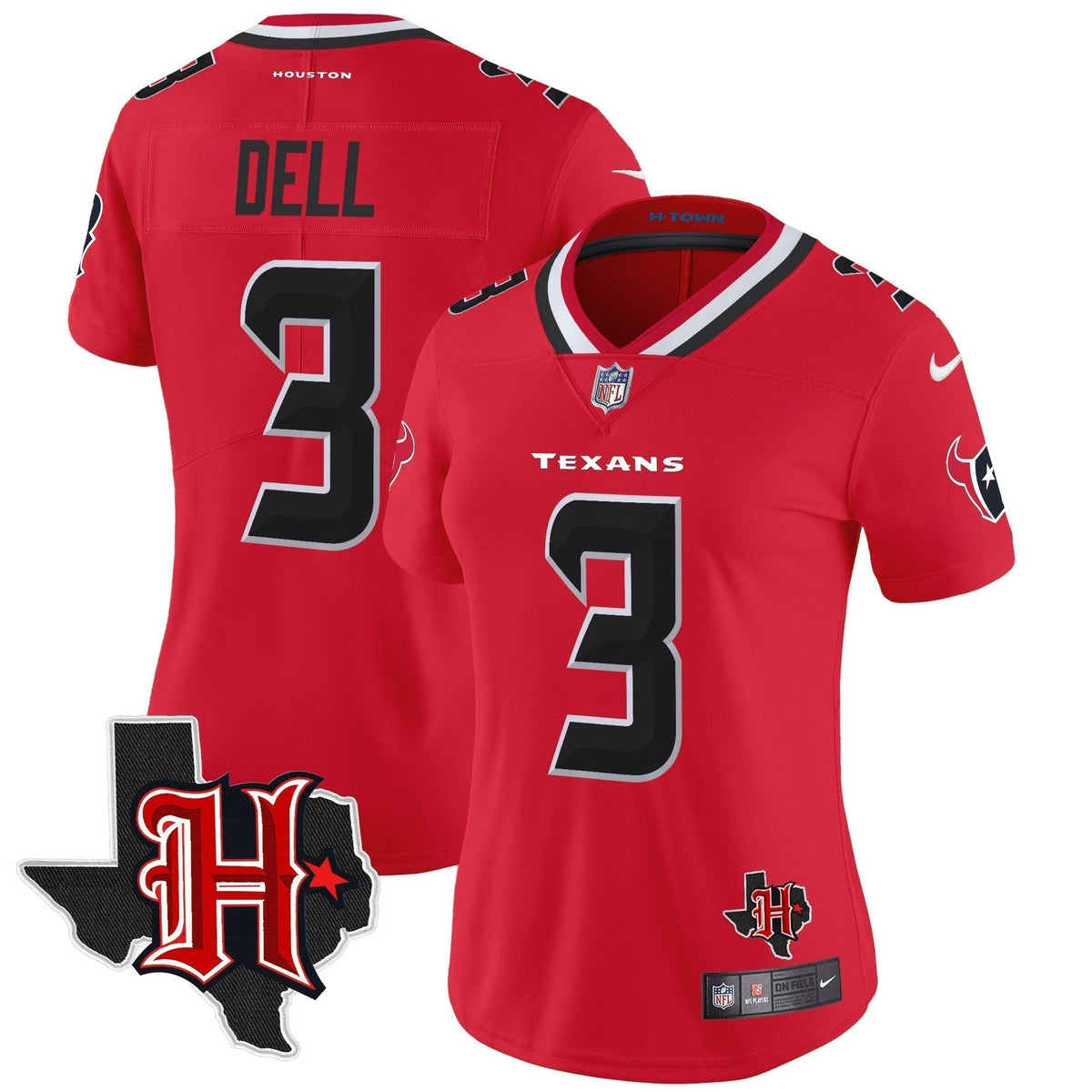 Women's HOU 2024 Texas Patch Vapor Limited Jersey V5 - Stitched