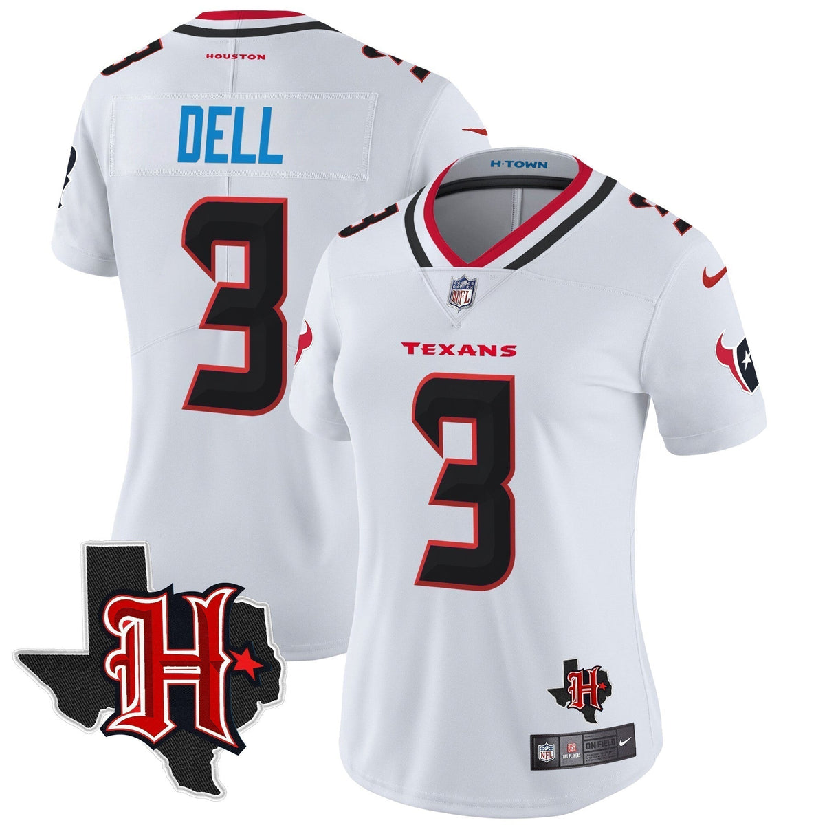 Women's HOU 2024 Texas Patch Vapor Limited Jersey V5 - Stitched