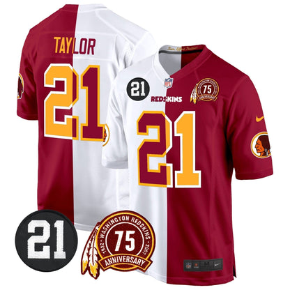 WR 75th & Sean Taylor Patch Game Jersey - Stitched