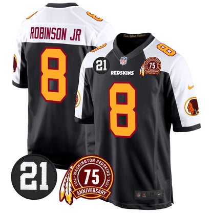 WR 75th & Sean Taylor Patch Game Jersey - Stitched