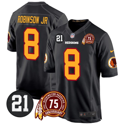 WR 75th & Sean Taylor Patch Game Jersey - Stitched