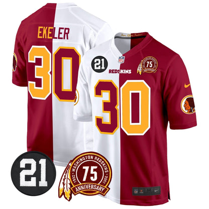 WR 75th & Sean Taylor Patch Game Jersey - Stitched