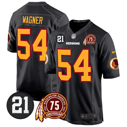 WR 75th & Sean Taylor Patch Game Jersey - Stitched