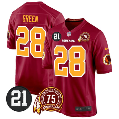 WR 75th & Sean Taylor Patch Game Jersey - Stitched
