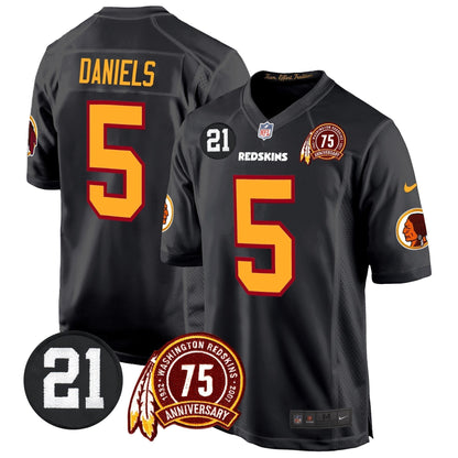 WR 75th & Sean Taylor Patch Game Jersey - Stitched