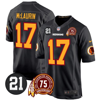 WR 75th & Sean Taylor Patch Game Jersey - Stitched