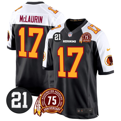 WR 75th & Sean Taylor Patch Game Jersey - Stitched