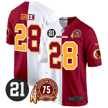 WR 75th & Sean Taylor Patch Game Jersey - Stitched