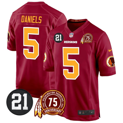 WR 75th & Sean Taylor Patch Game Jersey - Stitched