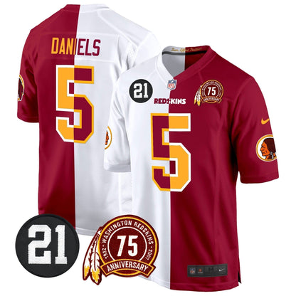 WR 75th & Sean Taylor Patch Game Jersey - Stitched