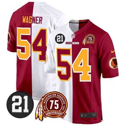 WR 75th & Sean Taylor Patch Game Jersey - Stitched