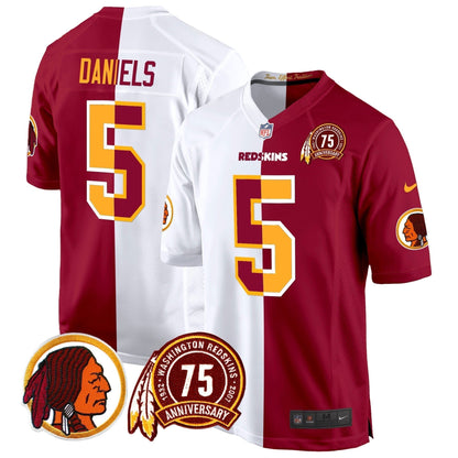 WR 75th Patch Throwback Game Jersey - Stitched