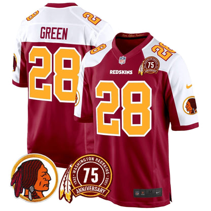 WR 75th Patch Throwback Game Jersey - Stitched