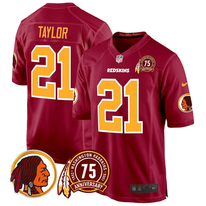 WR 75th Patch Throwback Game Jersey - Stitched