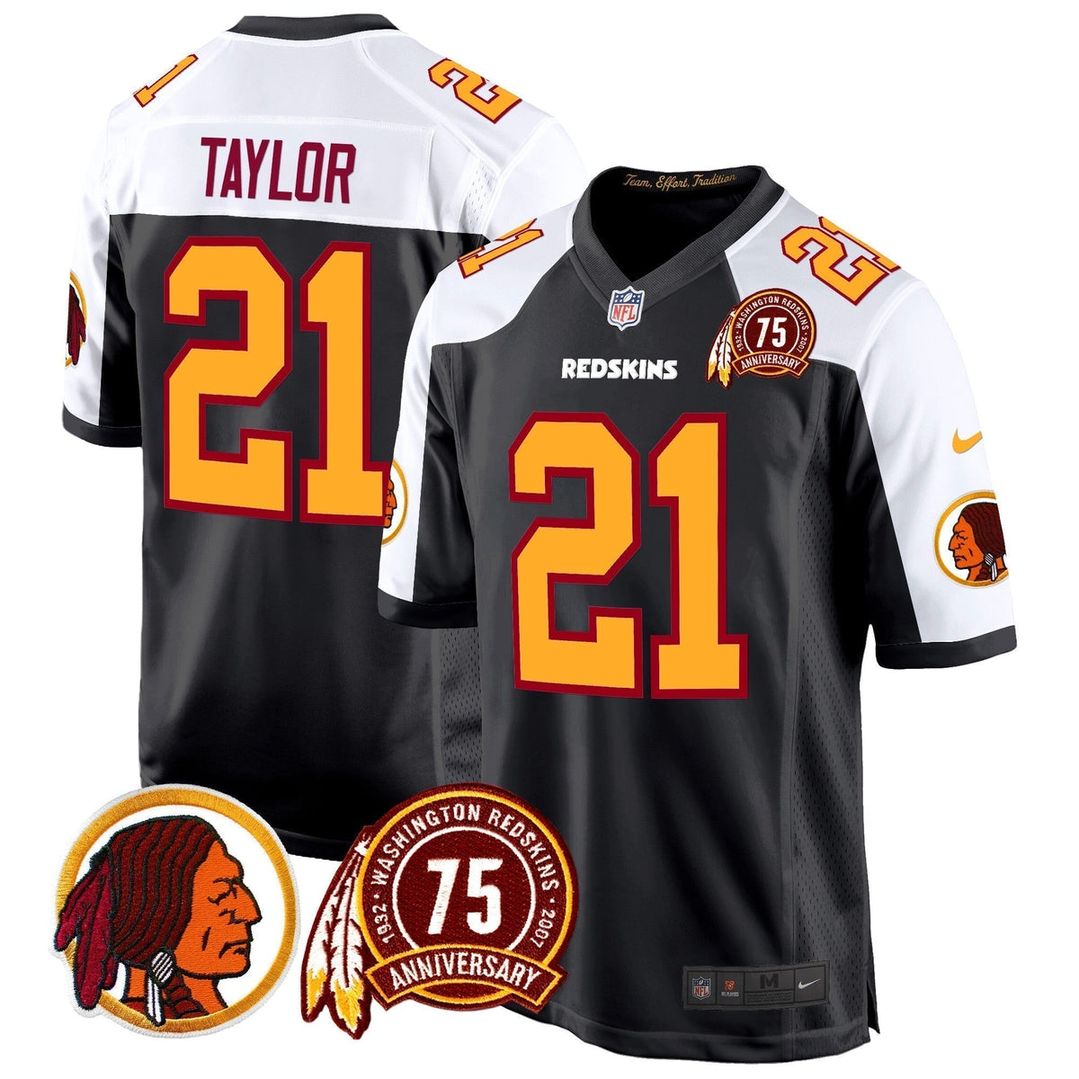WR 75th Patch Throwback Game Jersey - Stitched