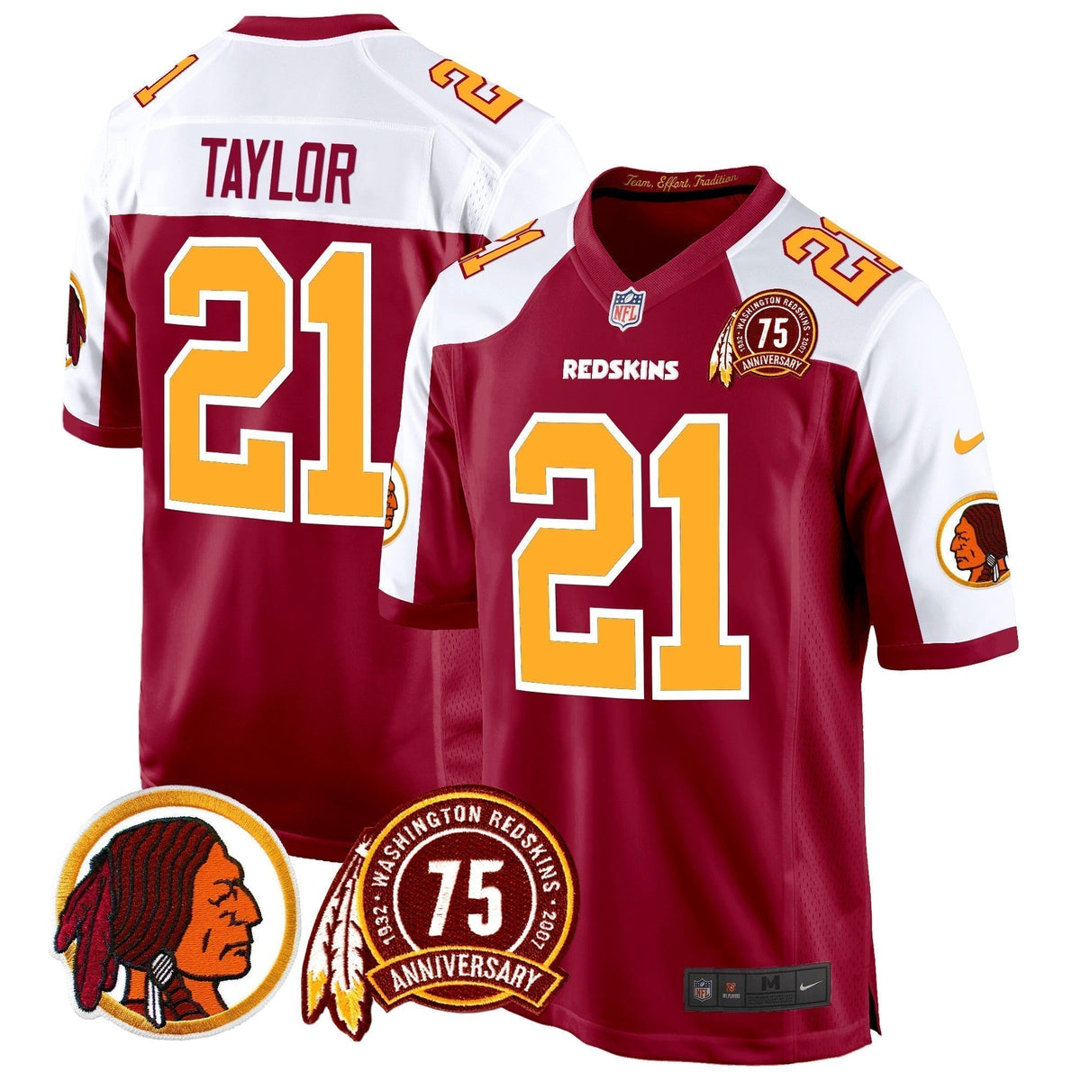 WR 75th Patch Throwback Game Jersey - Stitched