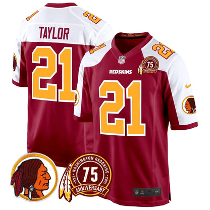 WR 75th Patch Throwback Game Jersey - Stitched